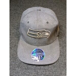 Seattle Seahawks NFL Gray Snapback Hat Eagle Logo Adjustable Football Cap OS
